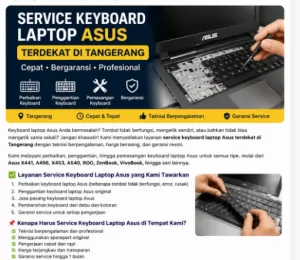 Jasa  Service Keyboard Laptop ASUS Tangerang Bergaransi dan Bisa Ditunggu